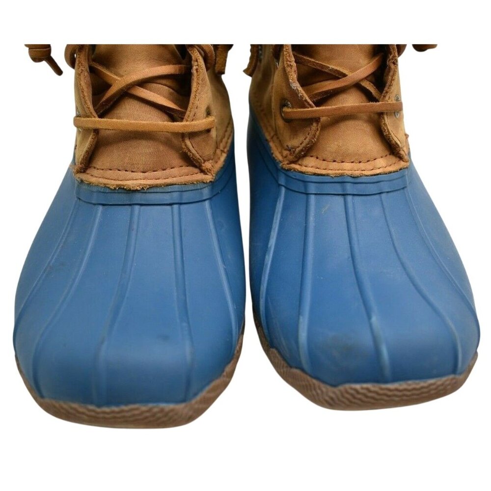 SPERRY Women's Saltwater Petrol Tan & Blue Duck Boots 6 M Rubber Rain Boots - Picture 4 of 7